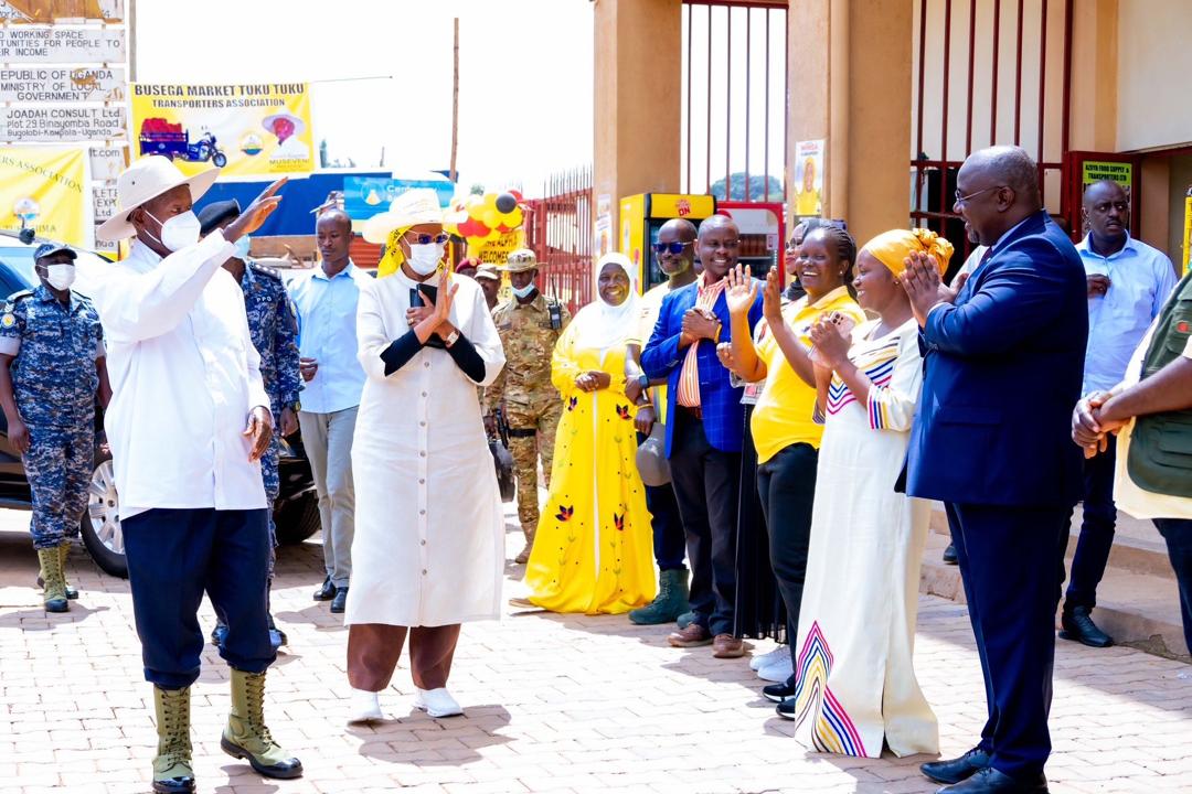 NRM's Wealth Creation Drive in Action: Museveni, Maama Janet Open Busega Market