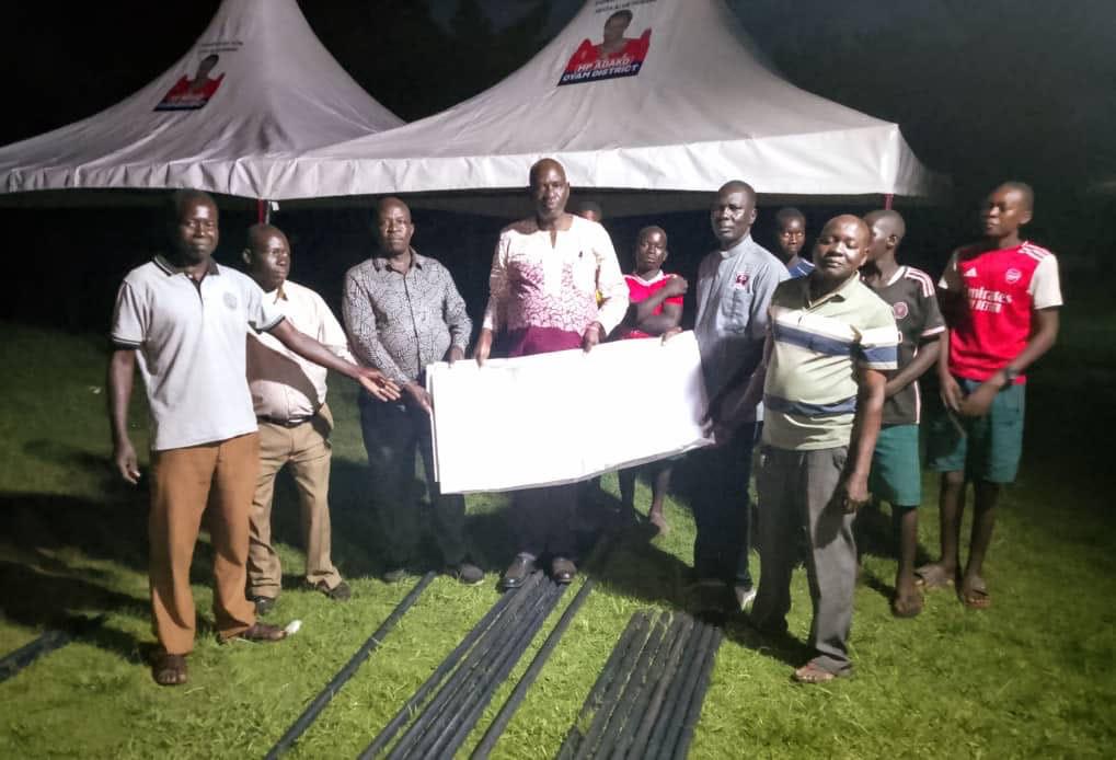 Minister Alum Delivers on Promise, Donates Two Tents to Oyam Urban Archdeaconry Church