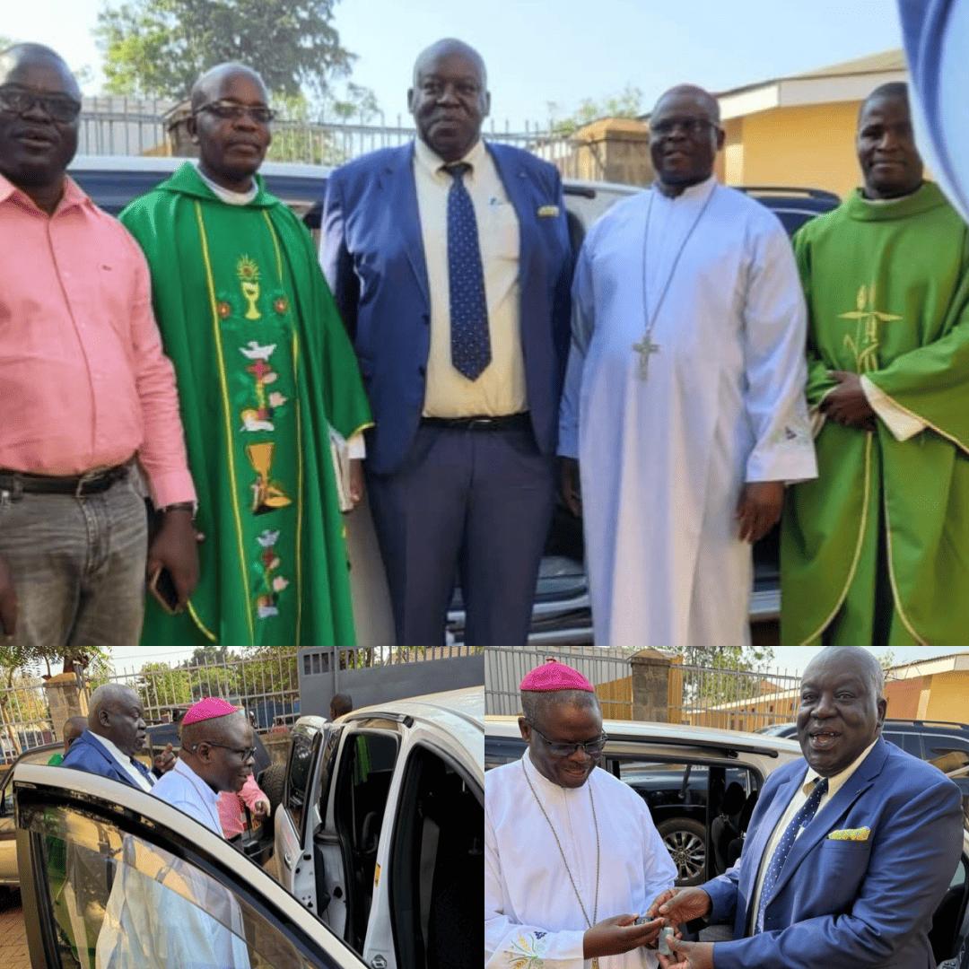 Minister Sam Engola Hands Over Vehicle to Rev. Fr. George Ochieng Olwanda at Lira Cathedral