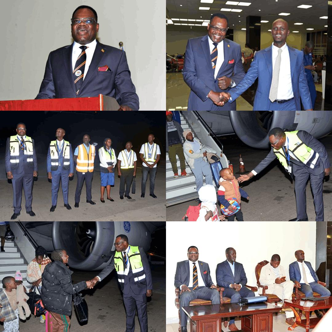 "Welcome Home!" – Ambassador Dickson Ogwang Okul Welcomes 166 Returnees, Total Evacuation Now at 726